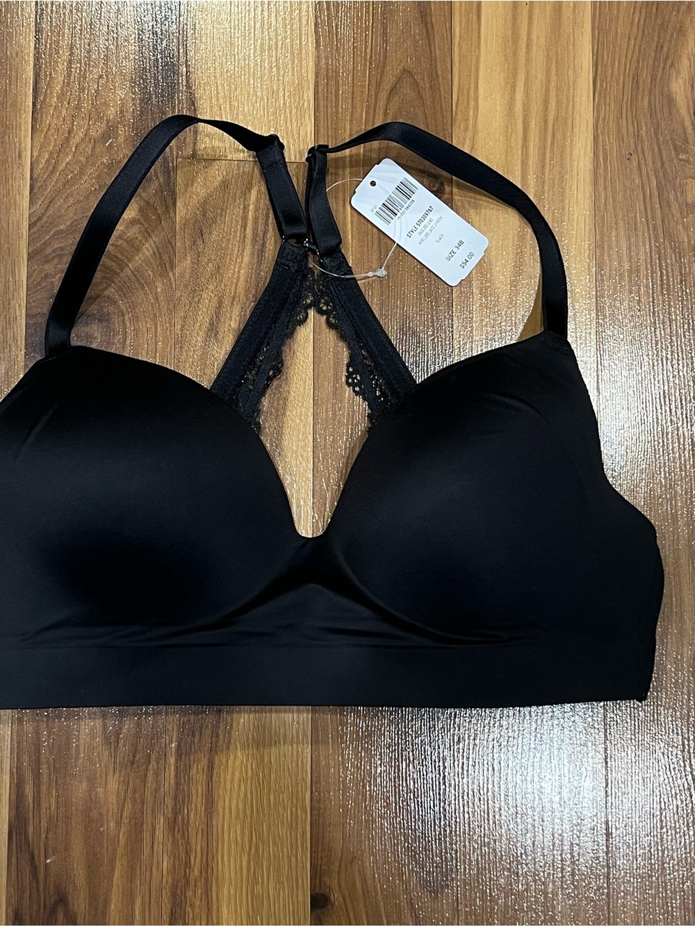 Soma Black Lace-Back Wireless Bralette